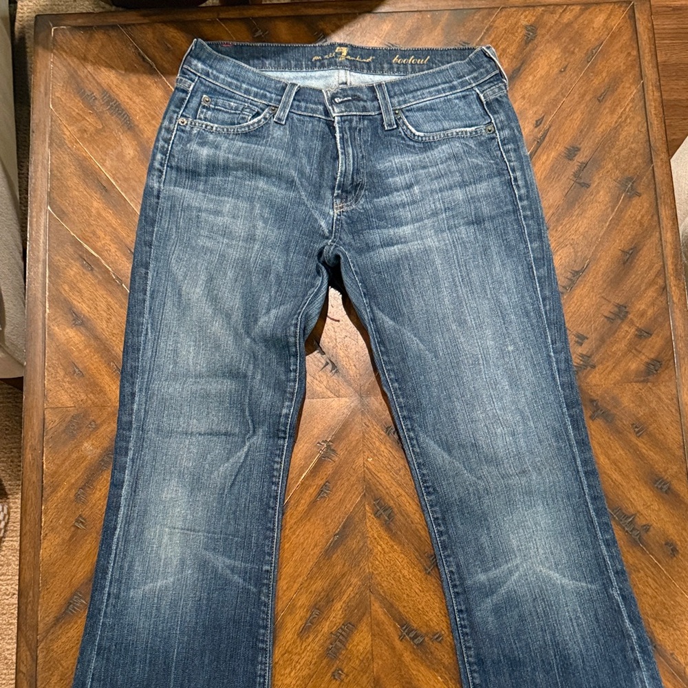 7 For All Mankind Dark Blue Flare Jeans